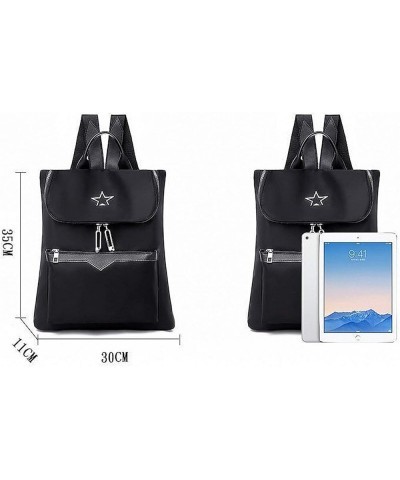 Women Backpack High Capacity Ladies Double Shoulder Bags Casual Solid Black Backpack Black Backpack $21.99 Backpacks