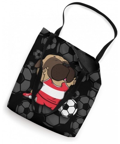 Pug Dog Austria Soccer Fans Jersey Austrian Football Lovers Tote Bag $14.18 Totes