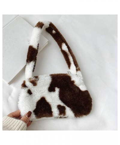 Retro Animal Pattern Underarm Bag Women Mini Plush Shoulder Handbags Purse 13 $8.67 Totes