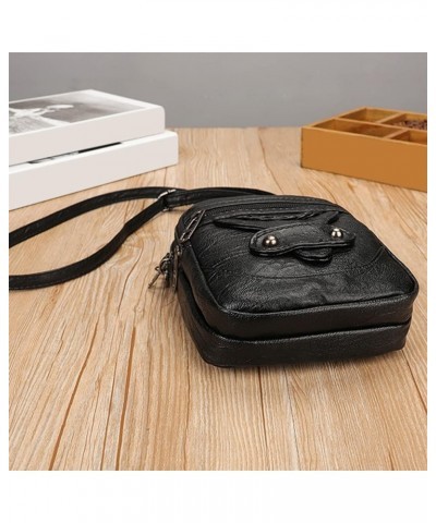 Small Crossbody Purse for Women Mini Messenger Shoulder Handbag Wallet with Adjustable Strap Black $7.04 Shoulder Bags