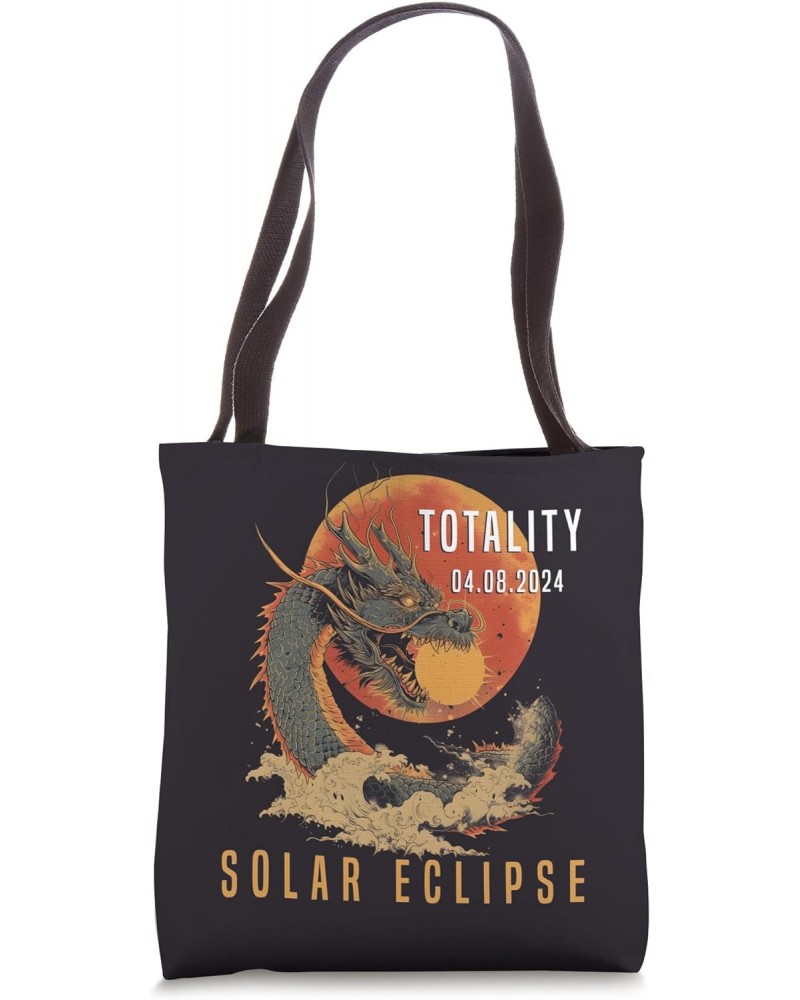 Totality Solar Eclipse 04.08.24 Dragon Sun April 8 2024 Tote Bag $8.58 Totes