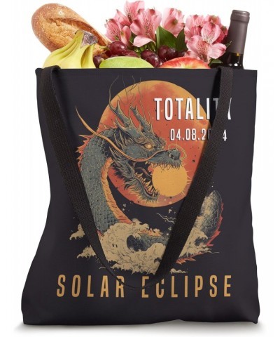 Totality Solar Eclipse 04.08.24 Dragon Sun April 8 2024 Tote Bag $8.58 Totes