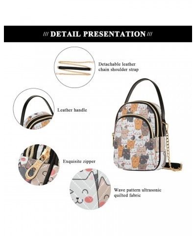 Small Crossbody Bags for Women Trendy Shy Cats Travel Sling Bag Women's Crossbody Handbags Satchel Bags $10.40 Satchels