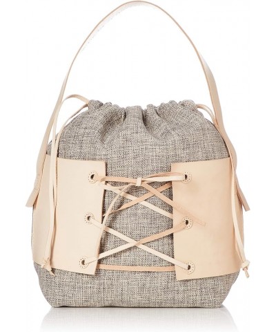 Linen LACE-UP Tote E5456 474205 Grey (Grey Marl) $23.75 Handbags