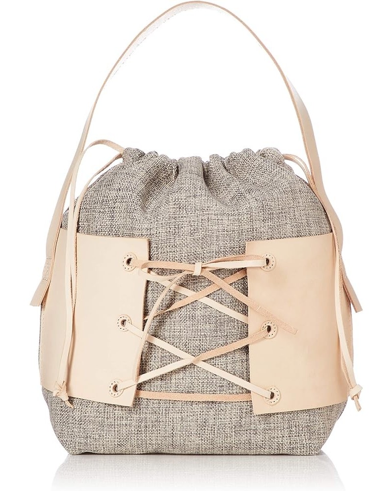 Linen LACE-UP Tote E5456 474205 Grey (Grey Marl) $23.75 Handbags