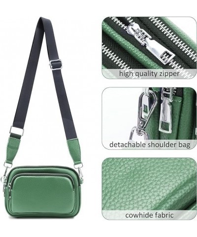 Crossbody Bags for Women Leather Handbag Shoulder Bags with Adjustable Wide Strap (Khaki) Green $25.04 Totes