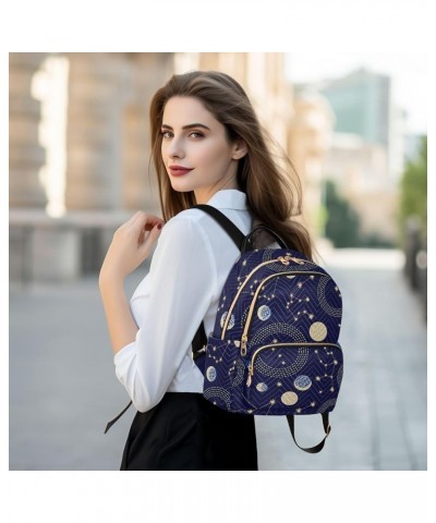 Retro Abstract Moon Sky Mini Backpack Purse for Women, Travel Backpack Fashion Backpack Handbag Shoulder Bag Small Casual Day...