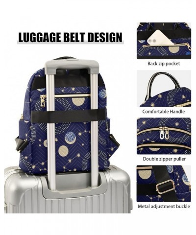 Retro Abstract Moon Sky Mini Backpack Purse for Women, Travel Backpack Fashion Backpack Handbag Shoulder Bag Small Casual Day...