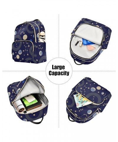 Retro Abstract Moon Sky Mini Backpack Purse for Women, Travel Backpack Fashion Backpack Handbag Shoulder Bag Small Casual Day...