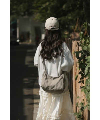 Canvas Hobo Messenger Shoulder Bag for Women Casual Crossbody Purse Travel Work Green $9.66 Crossbody Bags