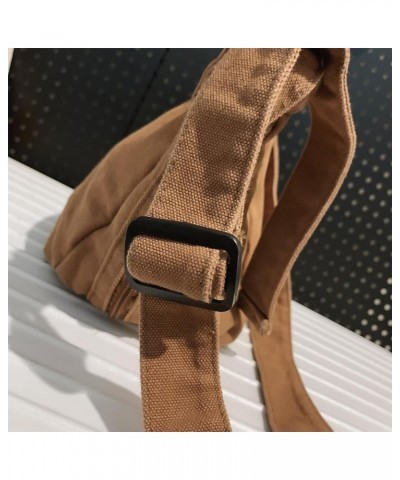 Canvas Hobo Messenger Shoulder Bag for Women Casual Crossbody Purse Travel Work Green $9.66 Crossbody Bags