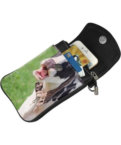 Small Crossbody Phone Bags for Women Leather Cell Phone Purse Lightweight Cell Phone Wallet Funny Cow $15.75 Crossbody Bags