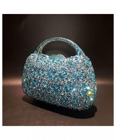 Evening Bag Both Side Sparkly Bag， Women's Sparkly Evening Clutches Top Handle Crystal Handbags Vintage Purses (Color : Silve...