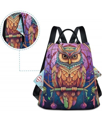 Funny Dog on Red Backpack Purse for Women Back Zipper Anti Theft Pocket Design Fashion Travel Bag with Pompom Owl Pink Dream ...