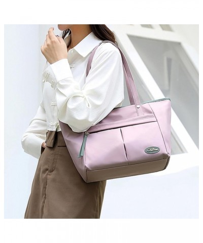 Tote Bag for Women Nylon Multi Pockets Shoulder Bags Large Capacity Work Bags Travel Purses and Handbags (Black) Purple $26.2...