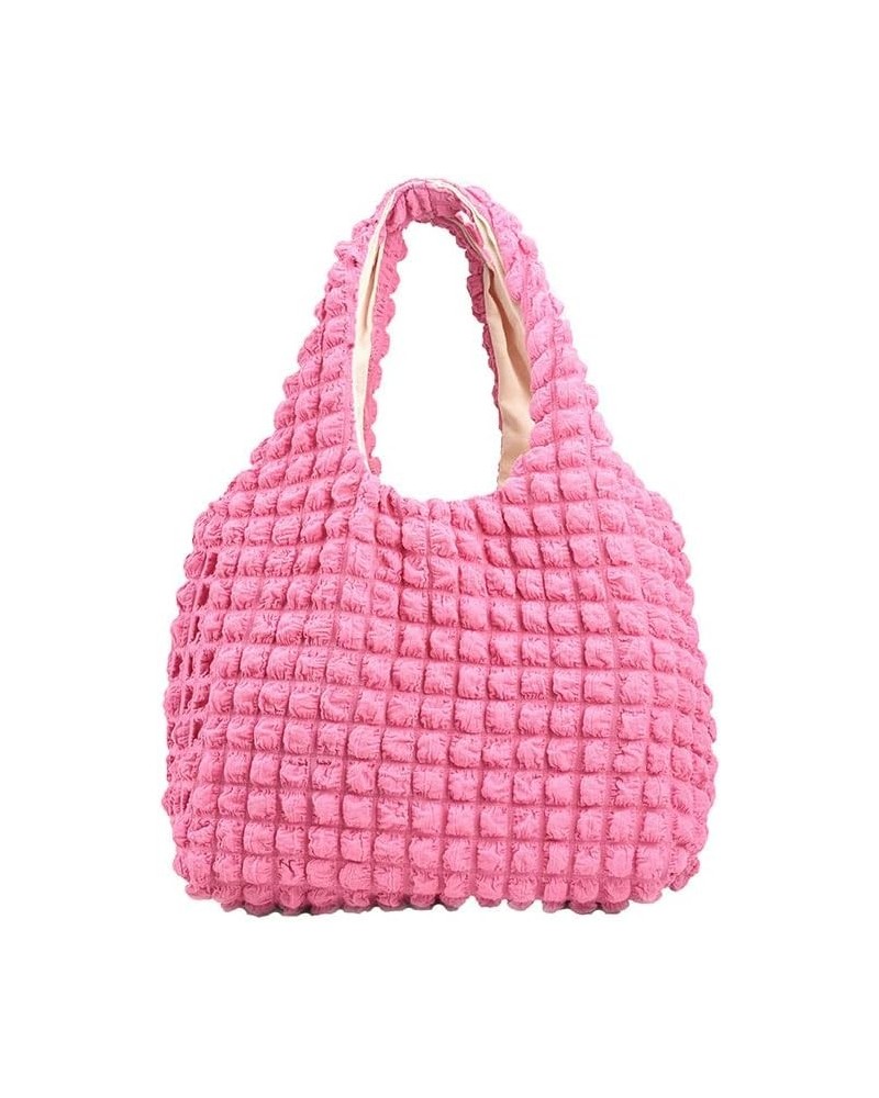 Bubble Hobo Bags for Women Bubble Tote Bag Cloud Shoulder Bag Hobo Bag Casual Purses Satchel Work Bag Rose $23.48 Totes