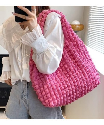 Bubble Hobo Bags for Women Bubble Tote Bag Cloud Shoulder Bag Hobo Bag Casual Purses Satchel Work Bag Rose $23.48 Totes