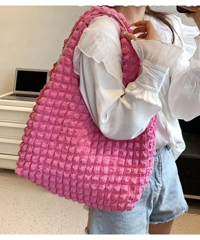 Bubble Hobo Bags for Women Bubble Tote Bag Cloud Shoulder Bag Hobo Bag Casual Purses Satchel Work Bag Rose $23.48 Totes