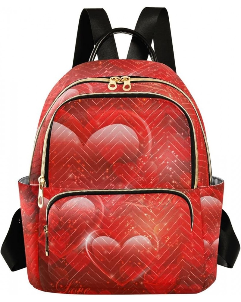 Small Backpack for Women Travel Bag Red Heart Valentines Daypack Purse Fashion Shoulder Bag Rucksack Medium B505 $14.29 Backp...