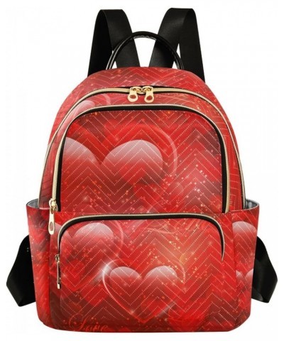 Small Backpack for Women Travel Bag Red Heart Valentines Daypack Purse Fashion Shoulder Bag Rucksack Medium B505 $14.29 Backp...