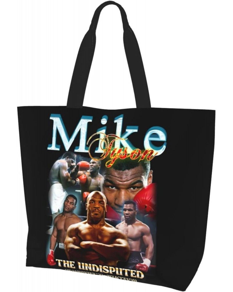 Mike Boxer Tyson Women's Tote Bag Large Capacity Shoulder Bags Casual Handbags Shopping Grocery Bag Work Bag $16.49 Totes