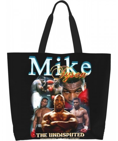 Mike Boxer Tyson Women's Tote Bag Large Capacity Shoulder Bags Casual Handbags Shopping Grocery Bag Work Bag $16.49 Totes