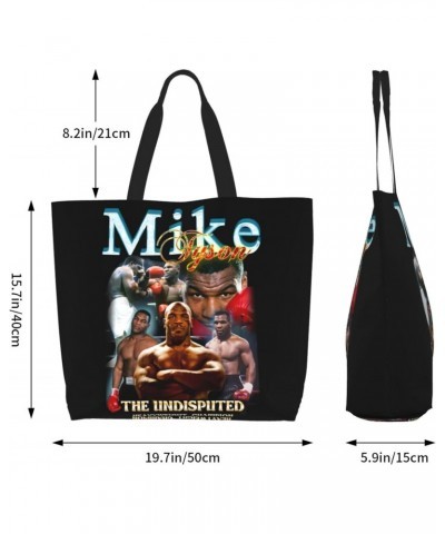 Mike Boxer Tyson Women's Tote Bag Large Capacity Shoulder Bags Casual Handbags Shopping Grocery Bag Work Bag $16.49 Totes