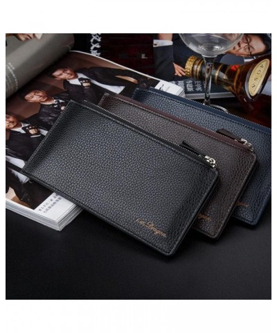 Men's wallet Korean version long multi-function card holder wallet zipper wallet multi-function mobile phone bag (Color : 121...