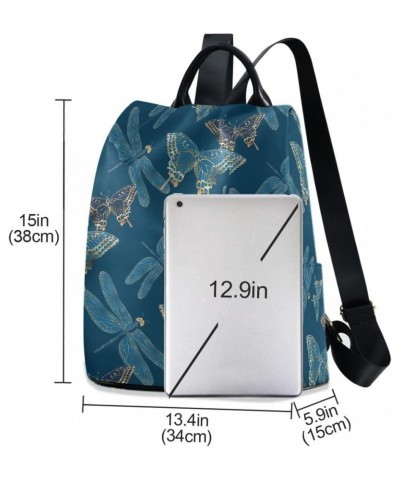 Backpack Purse for Women Fashion Travel Anti-theft Dragonfly and Butterfly Daypack Casual Shoulder Bag Medium Size $23.51 Bac...