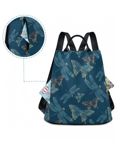 Backpack Purse for Women Fashion Travel Anti-theft Dragonfly and Butterfly Daypack Casual Shoulder Bag Medium Size $23.51 Bac...