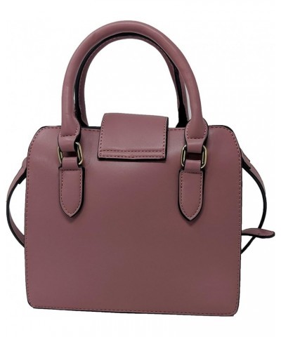 Vegan Leather Cross Body Handbag Shoulder Satchel or Top Handle Purse Mauve $23.65 Crossbody Bags