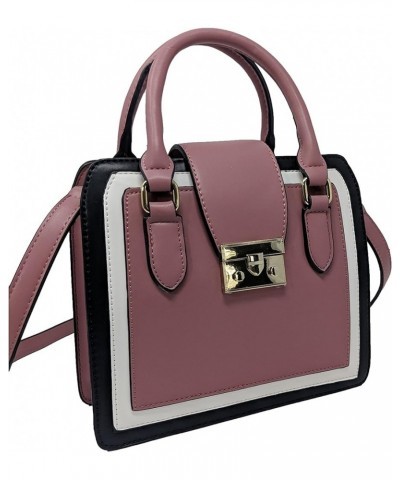 Vegan Leather Cross Body Handbag Shoulder Satchel or Top Handle Purse Mauve $23.65 Crossbody Bags