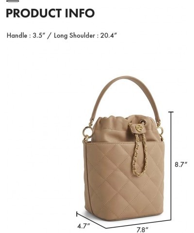 Women's Bucket Bag (2way) M231MQ2056 Beige $173.52 Shoulder Bags