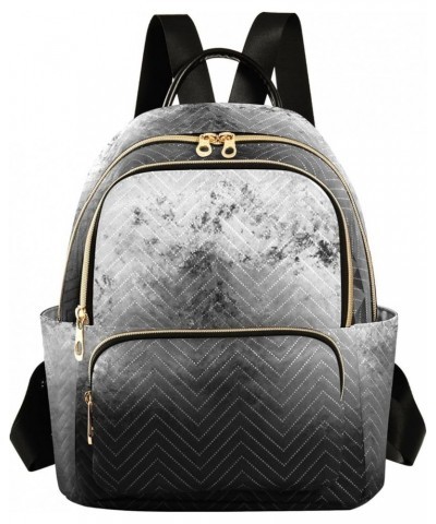 Women Backpack Grunge Black Grey Marble Durable Travel Backpack Lightweight Handbag Lady Purse Roomy Double Zipper Weekend Ba...