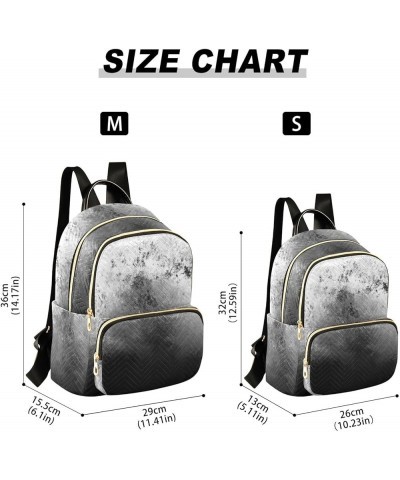 Women Backpack Grunge Black Grey Marble Durable Travel Backpack Lightweight Handbag Lady Purse Roomy Double Zipper Weekend Ba...