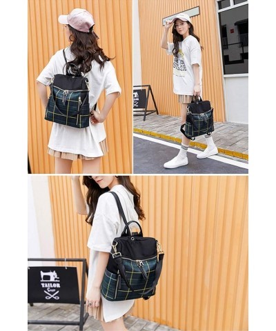 Women Backpack Purse Waterproof Rucksack Lightweight Fashion Casual Travel Ladies Shoulder Bag Daypack Green Plaid $17.35 Bac...