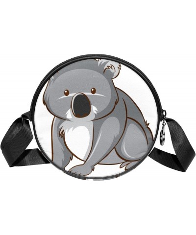 Cute Funny Australia Koala Crossbody Bag for Women Teen Girls Round Canvas Shoulder Bag Purse Tote Handbag Bag $9.87 Totes