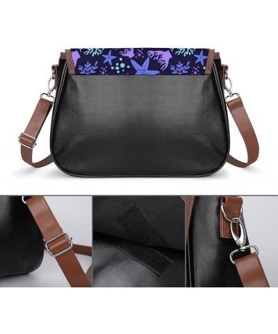 Printed Shoulder Crossbody Bag Leather Hobo Bags Medium Ladies Top Handles Satchels Black White Paisley Color9 $22.50 Hobo Bags