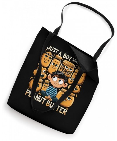 Just a Boy Who Loves Peanut Butter Tote Bag $13.91 Totes