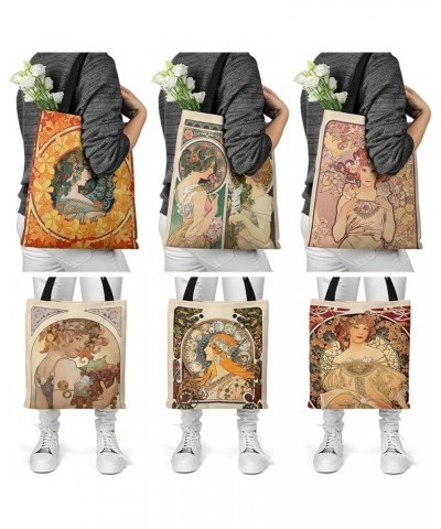 Mucha zodiac poster, digital print, eco-friendly bag, vintage canvas bag Mucha - Autumn Leaves $10.78 Handbags