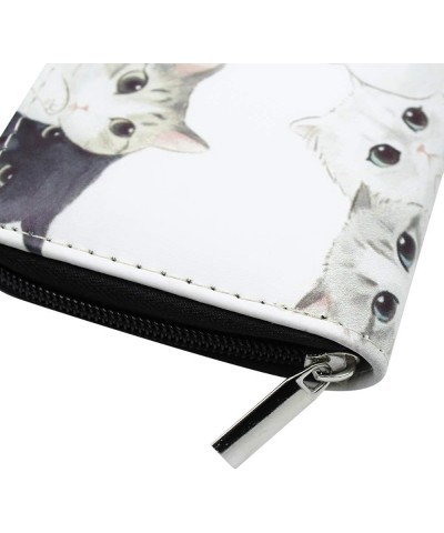 Cute Unicorn PU Leather Zip Around Long Wallet Cluth Travel Purse for Women Gilrs Ladies (Unicorn C) Cat C $10.20 Wallets