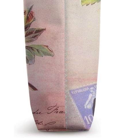 French Pastel Floral Roses Pink Design Travel Paris Tote Bag $13.56 Totes