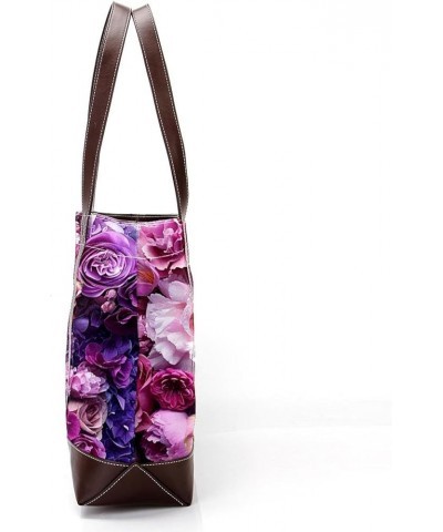 Tote Bag, Large Tote Bags for Women, Tote Bag with Zipper, Pink Purple Rose Flower Valentine'S Day, Tote Bags Women Design 65...