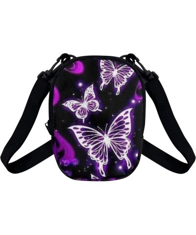 Small Crossbody Bags for Women Cellphone Purse Mini Messenger Handbags Travel Wallet Butterfly Purple $11.01 Satchels