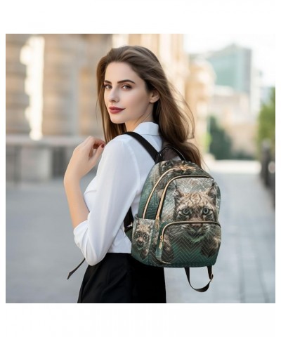 Scary Bobcat Water Women's Backpack Purse Fashion Travel Anti Theft Backpack Casual Daypack for Work College,S Medium $13.33 ...