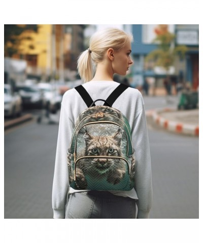 Scary Bobcat Water Women's Backpack Purse Fashion Travel Anti Theft Backpack Casual Daypack for Work College,S Medium $13.33 ...