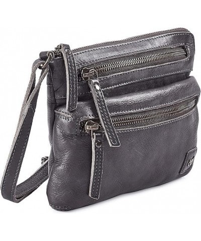 Small Triple Zip Real Leather Womens Crossbody- Premium Vintage Crossover Shoulder Sling Bag (Pack Of 2) $28.80 Crossbody Bags