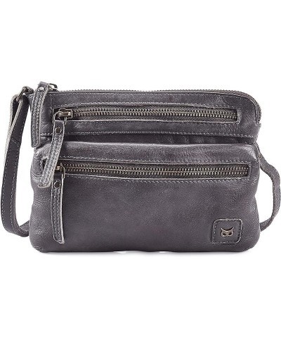 Small Triple Zip Real Leather Womens Crossbody- Premium Vintage Crossover Shoulder Sling Bag (Pack Of 2) $28.80 Crossbody Bags