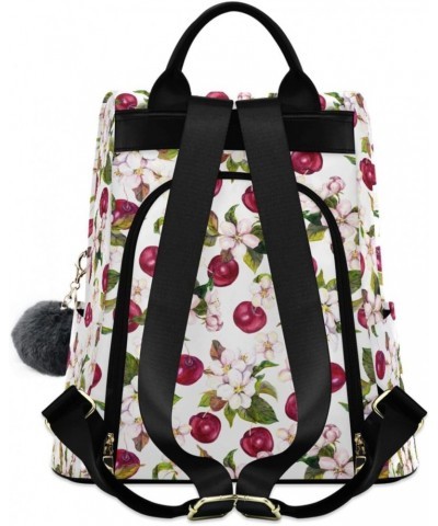 Cherry Berries Blossom Flower Floral Backpack Purse for Women Anti Theft Fashion Back Pack Shoulder Bag $18.40 Backpacks