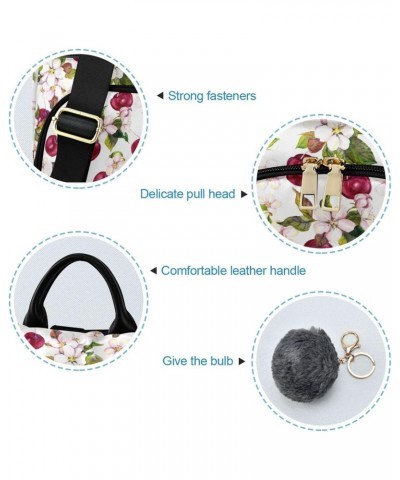 Cherry Berries Blossom Flower Floral Backpack Purse for Women Anti Theft Fashion Back Pack Shoulder Bag $18.40 Backpacks